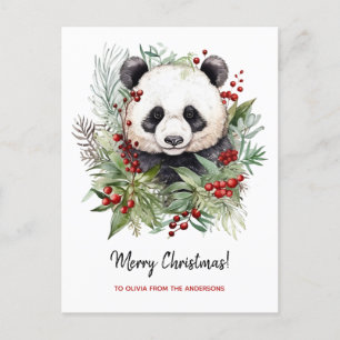 Cartão Postal Borracha de Panda Cuta Borrar Botânica de Natal Ru