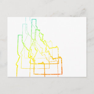 Cartão Postal borrão do frio de idaho