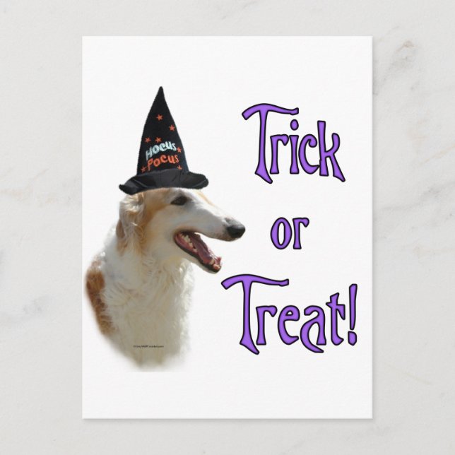 Cartão Postal Borzoi Trick (Frente)