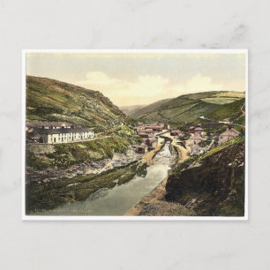 Cartão Postal Boscastle, Vale, Cornwall, Inglaterra, Vintage P