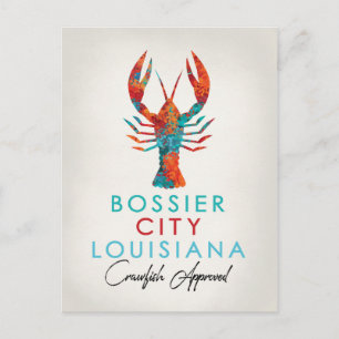 Cartão Postal Bóssimo Cidade Louisiana Crawfish Bright