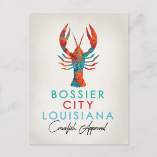 Cartão Postal Bóssimo Cidade Louisiana Crawfish Bright