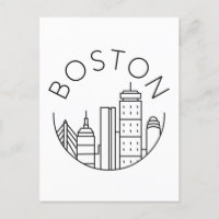 Boston City Skyline, linha do horizonte de boston 