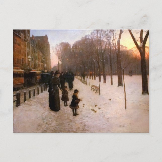 Cartão Postal Boston Common em Twilight (Frente)