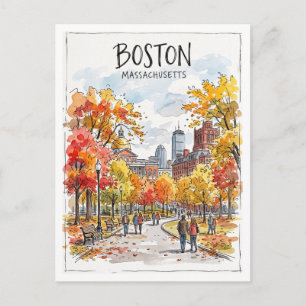 Cartão Postal Boston Common Massachusetts