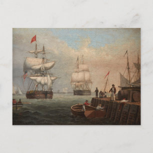 Cartão Postal Boston Harbor por Fitz Henry Lane