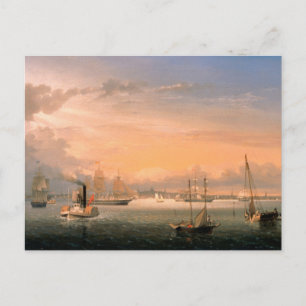 Cartão Postal Boston Harbor por Fitz Henry Lane