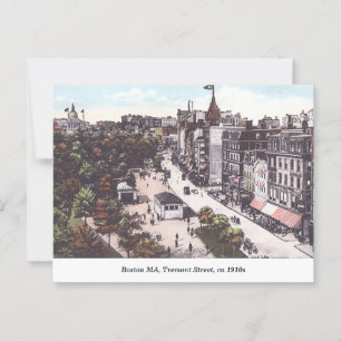 Cartão Postal Boston MÃE, Cena da Rua Tremon, cerca de 1910
