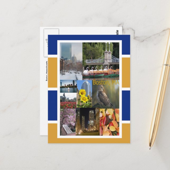 Cartão Postal Boston, Massachusetts (Frente/Verso In Situ)