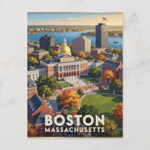 Cartão Postal Boston Massachusetts Beacon Hill