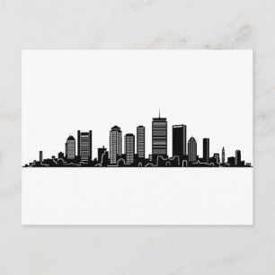 Cartão Postal BOSTON Massachusetts Cidade EUA Skyline Silhouette