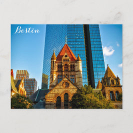 Cartão Postal Boston Massachusetts Igreja da Trindade Copley Squ