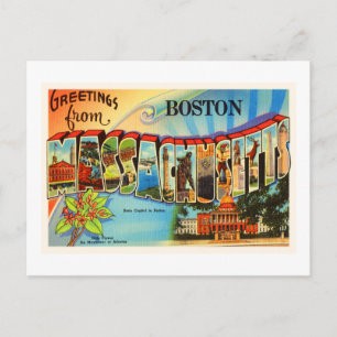 Cartão Postal Boston nº 2 MÃES de Massachusetts Souvenir