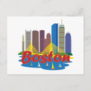 Cartão Postal Boston Skyline