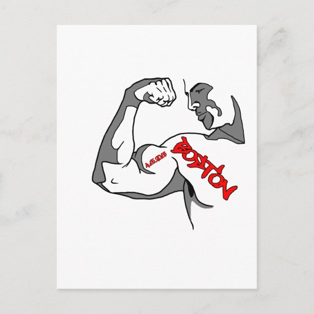 Cartão Postal Boston Strong Muscle (Frente)