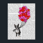 Cartão Postal Boston Terrier E Balões<br><div class="desc">Inspiração e feriados</div>