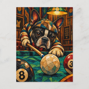 Cartão Postal Boston Terrier, Mosaico Geométrico