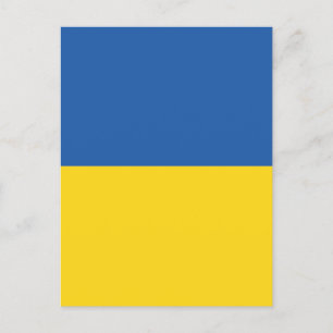 Cartão Postal Botão Bandeira da Ucrânia