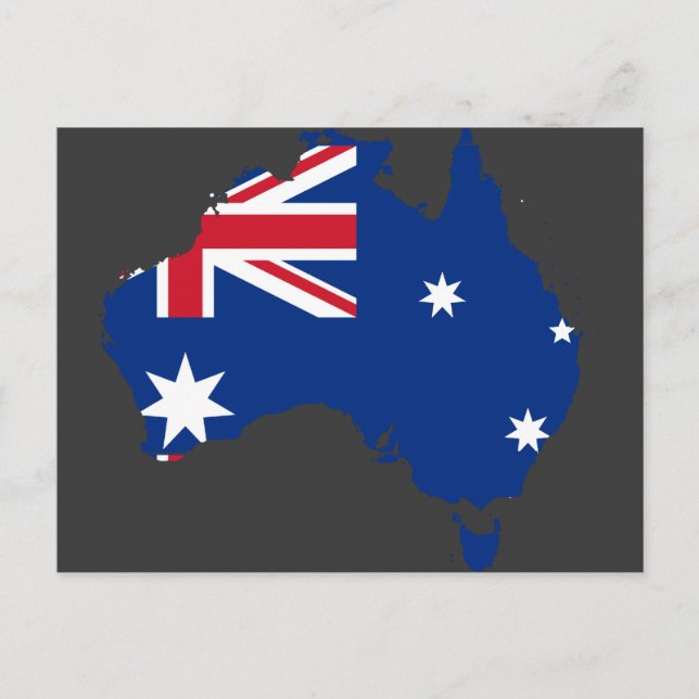 Cartão Postal Botão da Austrália, Austrália (Frente)