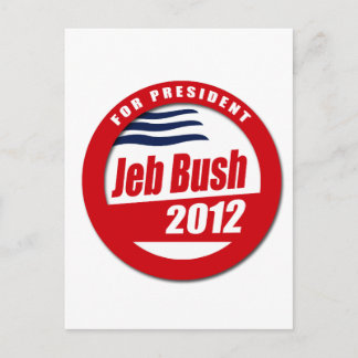 Cartão Postal Botão Jeb Bush 2012