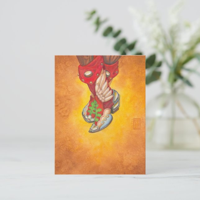 Cartão Postal Botas de 7 léguas mini (Em pé/Frente)