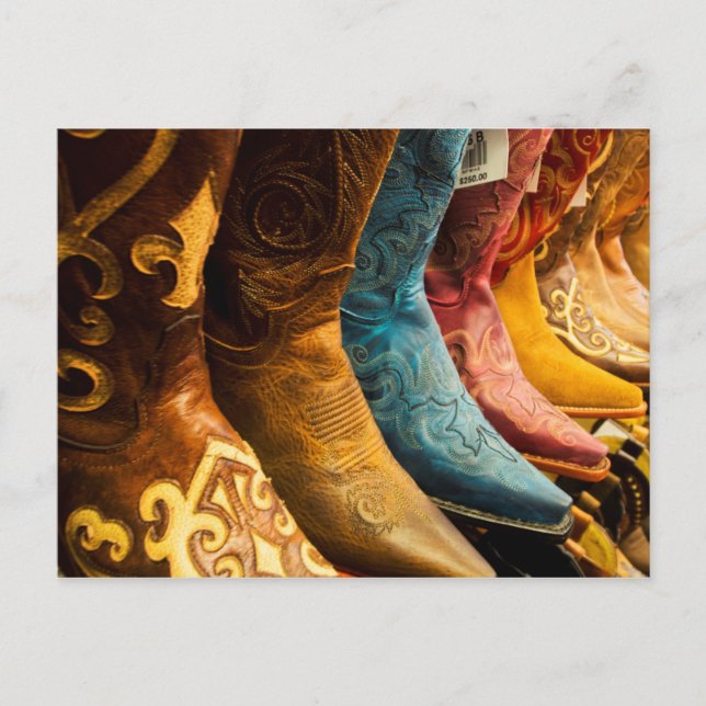 Cartão Postal Botas de cowboy à venda, Arizona (Frente)