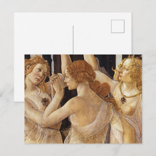 Cartão Postal Botticell - Três Graus de Arte Bela de Primavera
