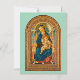 Cartão Postal Botticelli (1445-1510) Madonna & Criança Enthroned