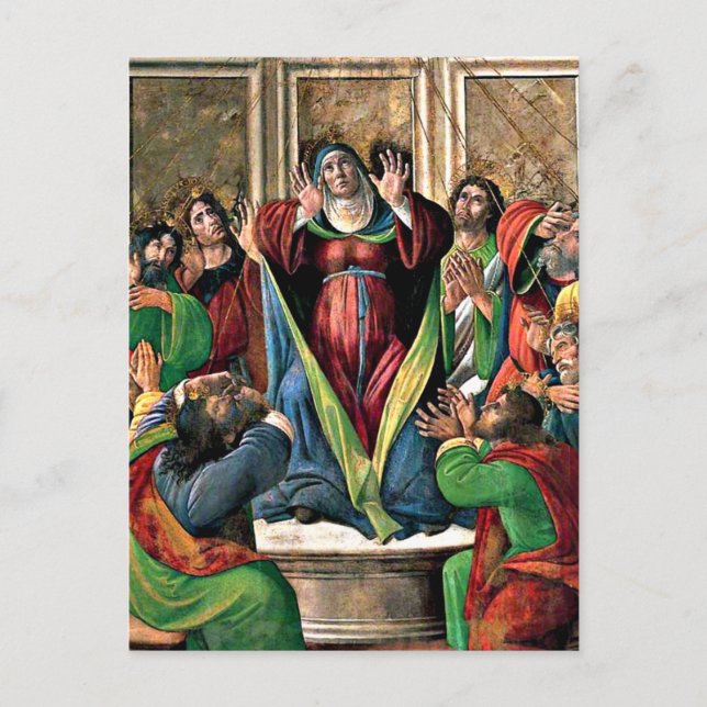 Cartão Postal Botticelli - A Descida do Espírito Santo (Frente)