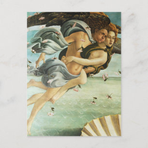 Cartão Postal Botticelli "O Nascimento de Vênus - Zéfiro & Clóri
