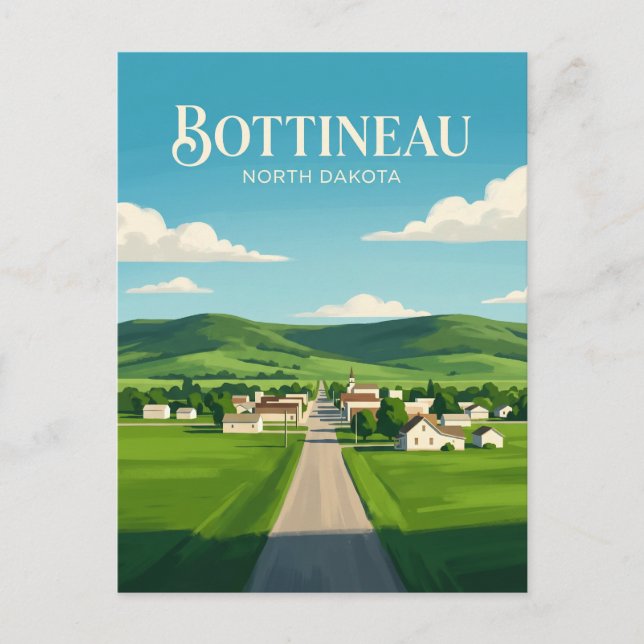 Cartão Postal Bottineau EUA (Frente)