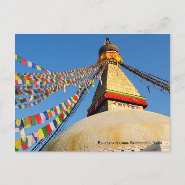 Cartão Postal Boudhanath estúpido (Frente)