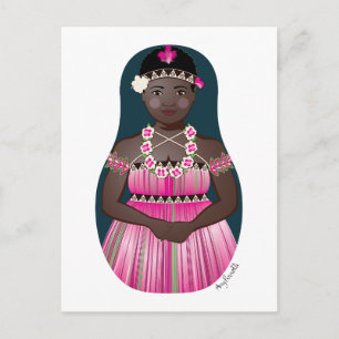 Cartão Postal Bougainvilleano Matryoshka