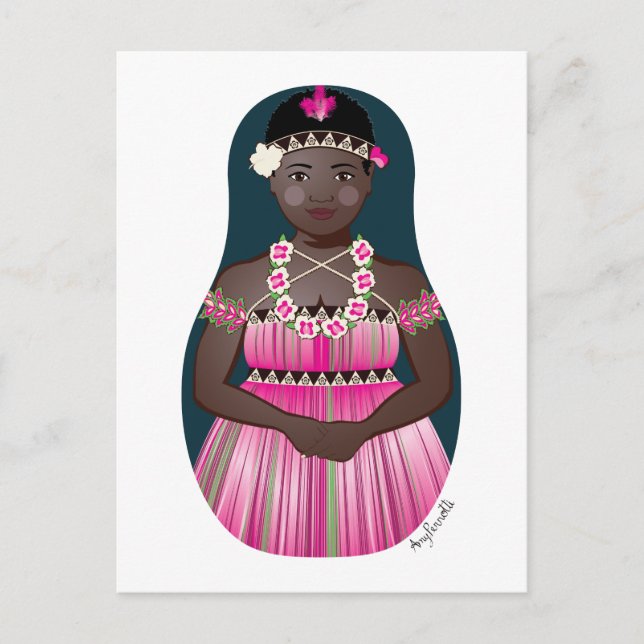 Cartão Postal Bougainvilleano Matryoshka (Frente)