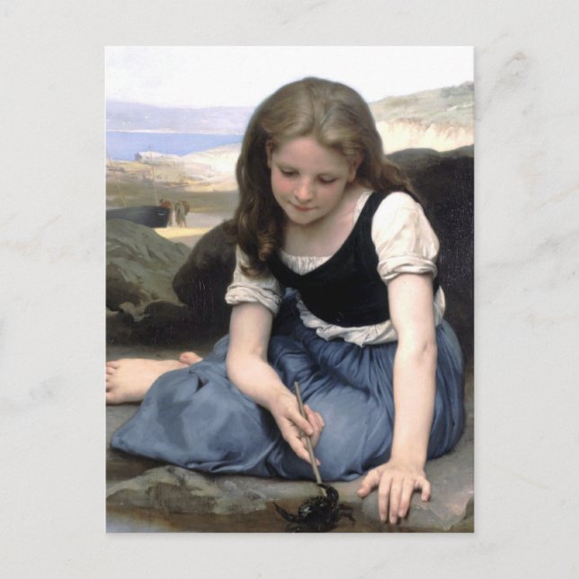 Cartão Postal Bouguereau - Le Crabe (Frente)