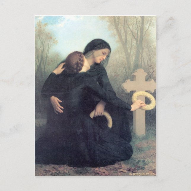 Cartão Postal Bouguereau - Le Jour des Morts (Frente)