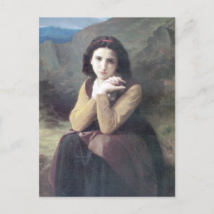 Cartão Postal Bouguereau - Mignon Pensive