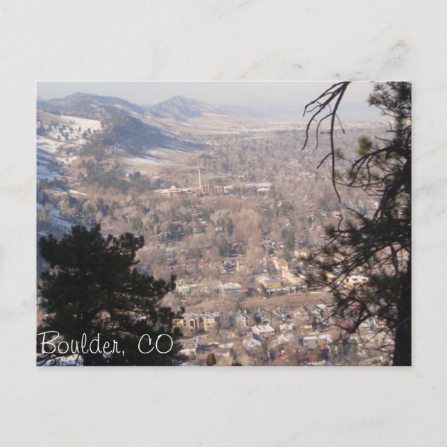 Cartão Postal Boulder, Colorado de cima de (Frente)