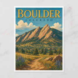 Cartão Postal Boulder Colorado Flatirons GeoSaga