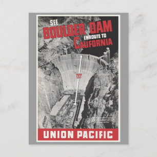 Cartão Postal Boulder Dam, Hoover Dam, América