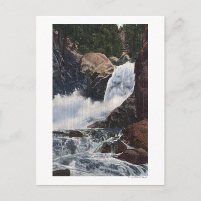 Cartão Postal Boulder Falls em Boulder Canyon, Colorado View (Frente)