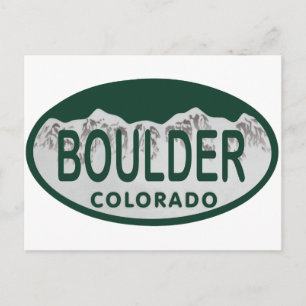 Cartão Postal Boulder license oval