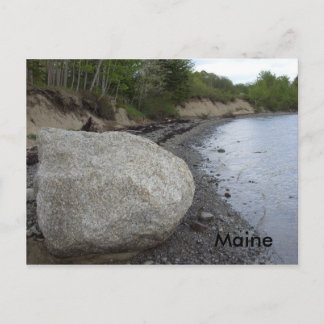 Cartão Postal Boulder na praia de Marlboro, Maine