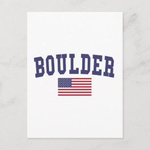 Cartão Postal Boulder US Flag