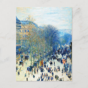 Cartão Postal Boulevard des Capucines Claude Monet belas artes