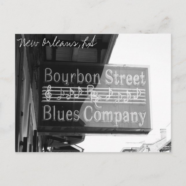 Cartão Postal Bourbon Street (Frente)