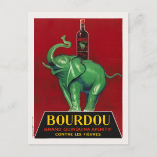 Cartão Postal Bourdou Grand Quinquina Apéritif France Vintage Po