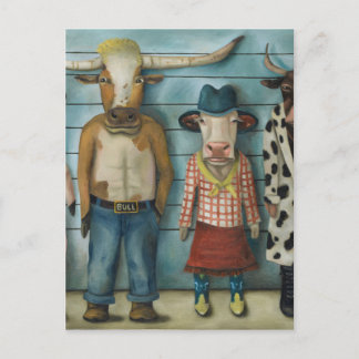 Cartão Postal Bovinos em Linha