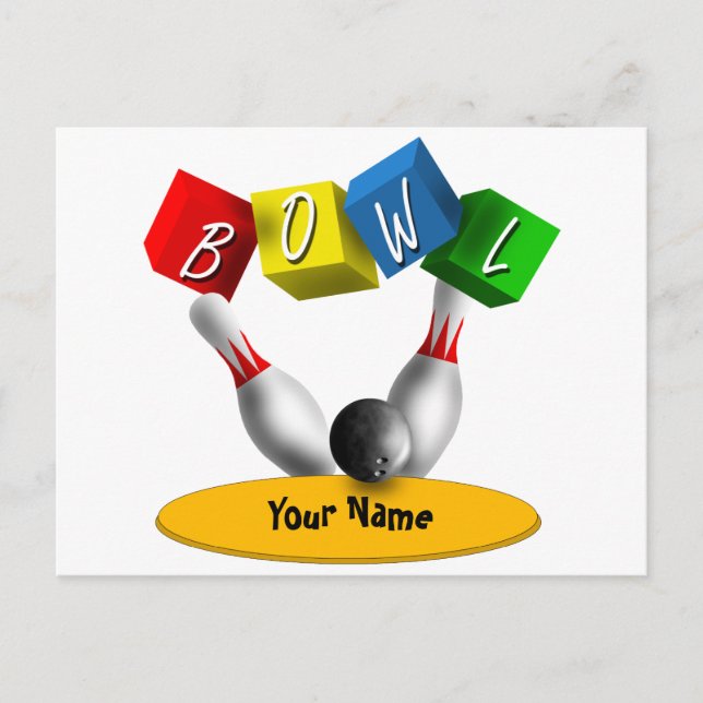 Cartão Postal Bowl a Rama Boliche (Frente)