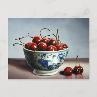 Cartão Postal Bowl of Cherries Postcard
